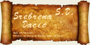 Srebrena Dačić vizit kartica